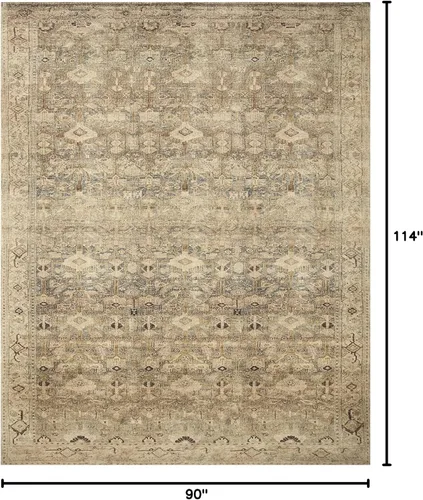 Vista 90 de Loloi Margot - Alfombra de área terracota/laguna de 7'-6" x 9'-6