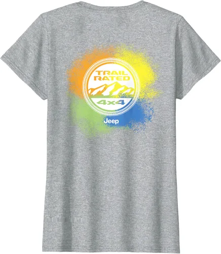 Vista 2 de Jeep Camiseta con estampado frontal y trasero de 4 x 4 colores, gris, Female X-Small