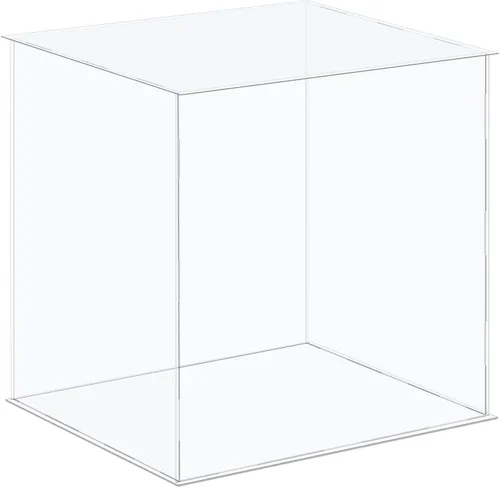 Vista 15 de MECCANIXITY Vitrina de acrílico Caja de plástico Caja de almacenamiento de cubo transparente Ensamble escaparate de 14.1 x 12.2 x 10.2 pulgadas