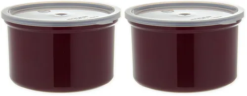 Vista 8 de Recipientes Carlisle de color liso, de forma redonda, con tapas, capacidad de 1,2–4 cuarto de galón, Beige, 1