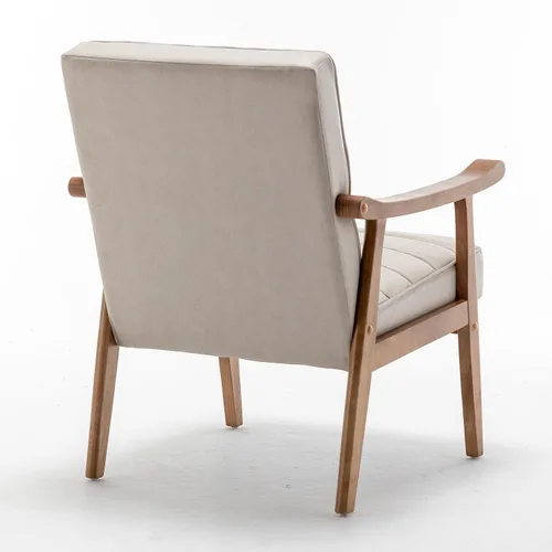 Vista 8 de Container Furniture Direct Silla decorativa moderna de mediados de siglo con diseño de sillón de marco abierto, amortiguación de espuma de felpa