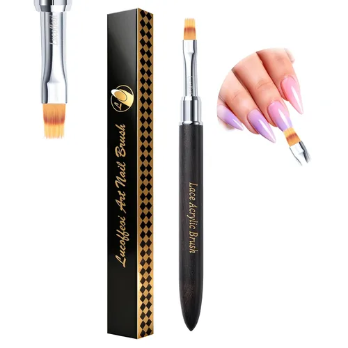 Vista 9 de Builder Gel Brush - Cabeza plana ancha para una aplicación suave Grande Redondo