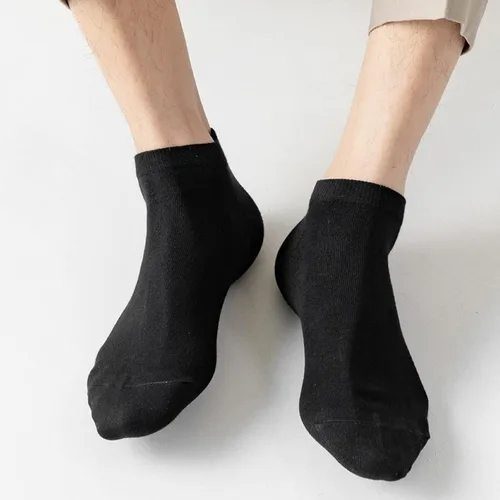 Vista 2 de 12 pares de calcetines tobilleros de corte bajo para mujeres y hombres, calcetines cortos atléticos de algodón, delgados, ligeros, clásicos