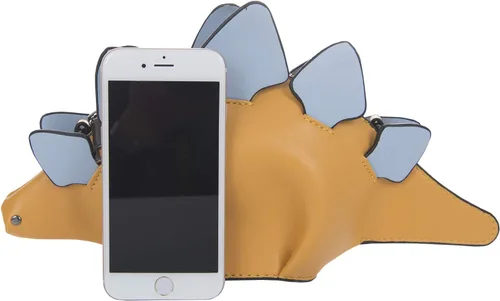 Vista 5 de QZUnique Bolso de hombro de tiburón de dinosaurio para mujer, diseño de animales 3D, con cremallera, bolso cruzado tipo mensajero para niña