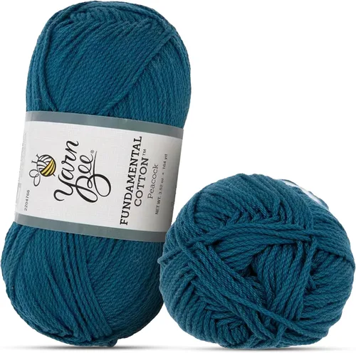 Vista 26 de Hilo Bee 4 - Mediano – Rollo Suave – 164 Yardas de Hilo de Algodón Mercerizado para Tejer Mantas, Sombreros y Más – Suministros para Artesanías