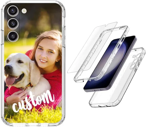 Vista 18 de Funda resistente personalizada para Samsung Galaxy S20 FE [protector de pantalla de vidrio templado] [carcasa de silicona suave] [parachoques de PC]