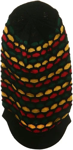 Vista 4 de Nuevo Sombrero Largo Rasta Miel Negro RGY, Miel Rasta