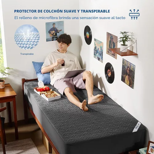Vista 3 de BEDLORE Protector de colchón impermeable, protector de colchón