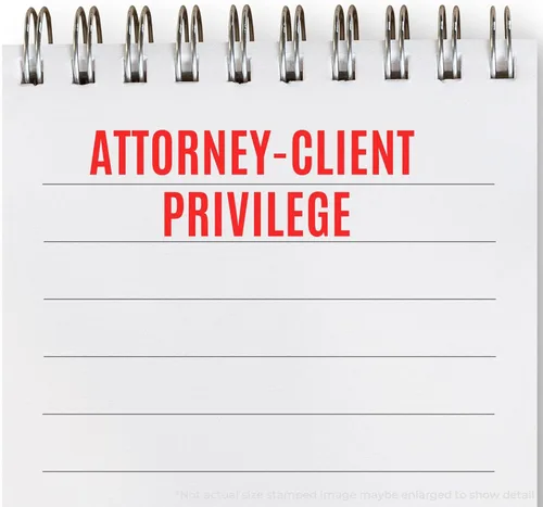 Vista 4 de Sello de privilegio de abogados y clientes, sellos legales para abogados, hasta 5 mil impresiones, disponible en 11 colores de tinta, reinkable