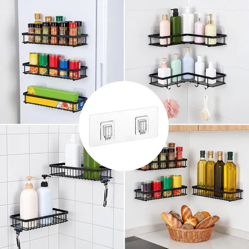 Vista 5 de 6 Pack Shower Caddy Adhesive Replacement, No Drilling Shower Shelf Adhesive