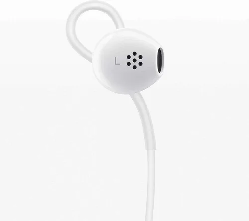 Vista 3 de Auriculares con cable Google, auriculares tipo USB-C, ajuste cómodo, controles en línea, compatibles con teléfonos tipo C - Blanco