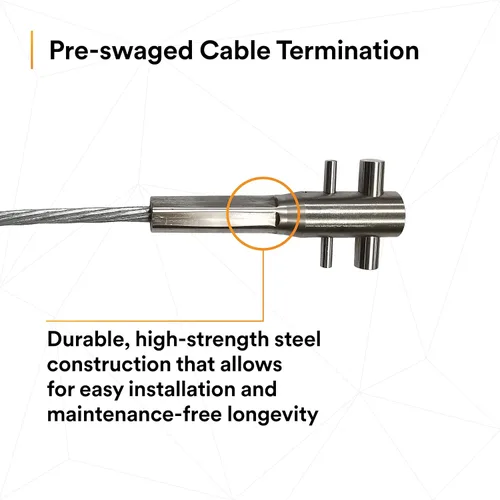 Vista 7 de 3M DBI-SALA Lad-Saf Cable Sistema de Seguridad Vertical 6119020, Acero Inoxidable, 20 FT