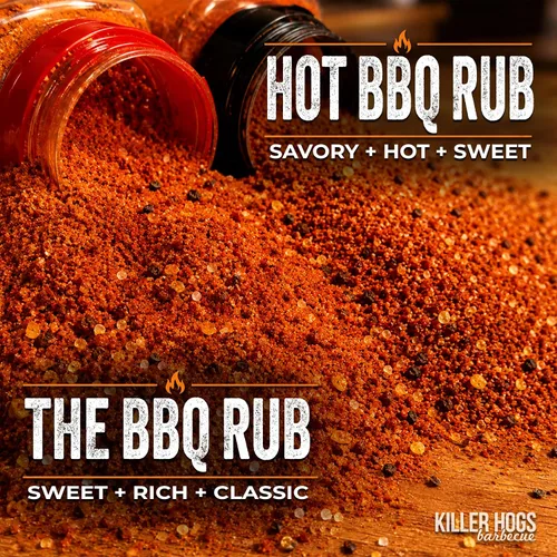 Vista 2 de Killer Hogs The BBQ Rub and Hot BBQ Rub Bundle, 2 x 16 oz