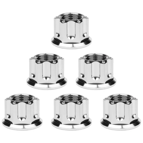 Vista 9 de Tuerca de perno de brida de titanio M6 M8 M10 M12 M14 M16 para bicicleta, motocicleta, eje trasero de automóvil, accesorios de modificación