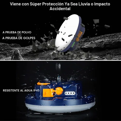 Vista 6 de Linterna de camping roja a prueba de insectos iodoo con luz de 2025, linterna de camping recargable de 10000mAh y 3000LM para tienda, 6500K