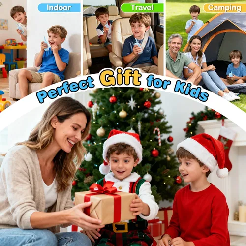 Vista 7 de Walkie Talkies de Video para Niños, Paquete de 2 Walkie Talkies FaceTime con Cámara HD y Cambiador de Voz para Niños y Niñas para Juegos Familiares