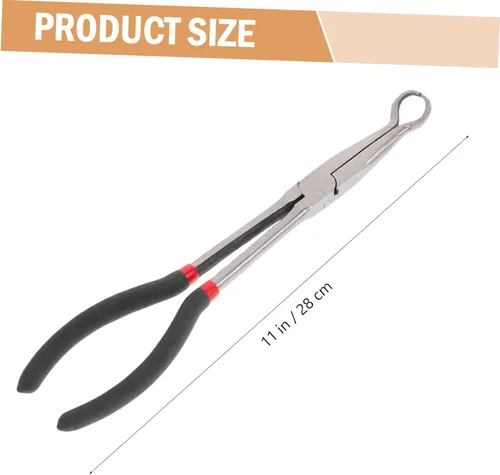 Vista 8 de Housoutil Alicates extendidos de 11 pulgadas que reparan curvas dentadas cónicas para áreas de difícil acceso