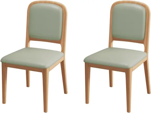 Vista 16 de Solid Wood Dining Room Chairs Minimalist,Kitchen Chairs with Soft Padded Back,Living Room Chair for Office Reading,Wood Frame,Armless Vanity