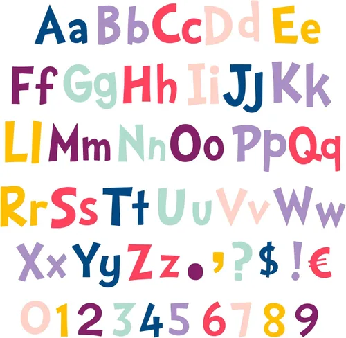 Vista 8 de Tenare Juego de 134 letras de 5 pulgadas, letras del alfabeto de graduación, números del alfabeto, recortes de letras para regalos de estudiantes