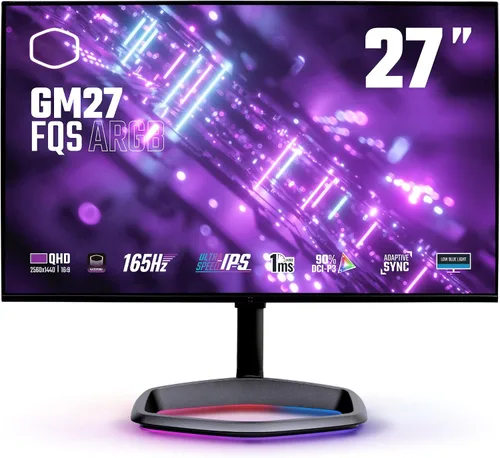 Vista 11 de Cooler Master Monitor curvo de 27 pulgadas sin marco 240Hz FHD 1920 x 1080 para computadora de escritorio, VA 8 bits con punto cuántico, 0.5 ms
