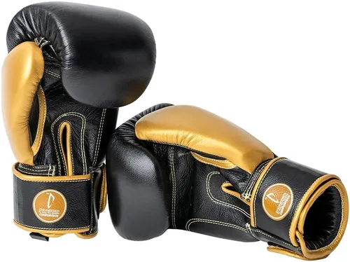 Vista 4 de Comfortech (CTG) Muay Thai Boxing Gloves for Men and Women, Featuring Double Stitched Kevlar and Full Grain Leather, Designed for Training