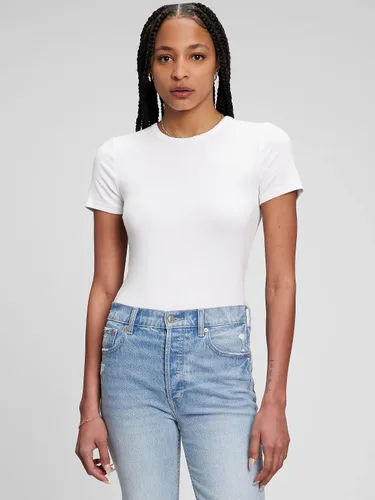 Vista 2 de GAP Paquete de 3 camisetas modernas con cuello redondo para mujer