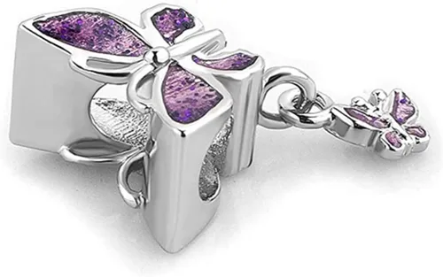 Vista 3 de Chili Jewelry Cuentas brillantes de mariposa compatibles con pulseras Pandora
