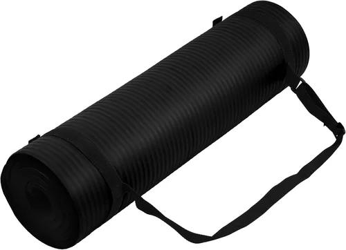 Vista 18 de Fitvids Tapete de yoga de 1/2 pulgada, extra grueso, de alta densidad, antidesgarros, con correa de transporte, adecuado para varios ejercicios