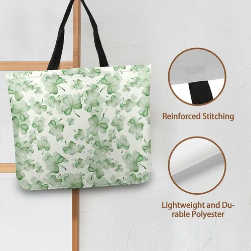 Vista 3 de Dacawin Bolsas de lona para mujer, reutilizables, para compras, viajes, comestibles, bolsa de hombro grande