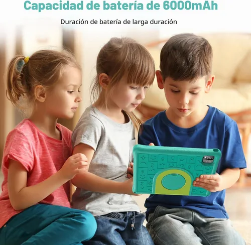 Vista 4 de PRITOM Tableta para niños, tableta de 10 pulgadas para niños, 64 GB Verde