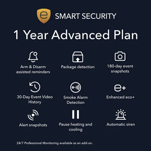 Vista 2 de ecobee Total Security Bundle Suscripción avanzada de 1 año de Smart