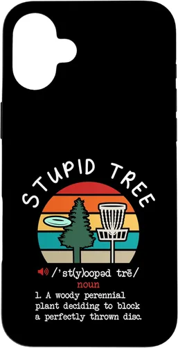 Vista 23 de Disc Golf Stupid Tree Funny Disc Golfing Lover Player Gift Case for iPhone 17