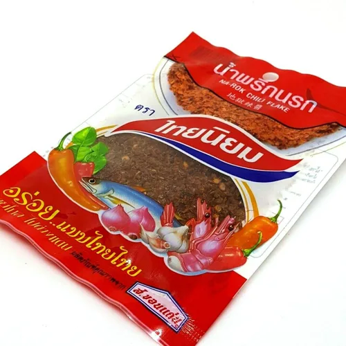 Vista 4 de Na-Rok Chili Flake (Nam Prik) - Comida tradicional de buen sabor picante (paquete de 3)