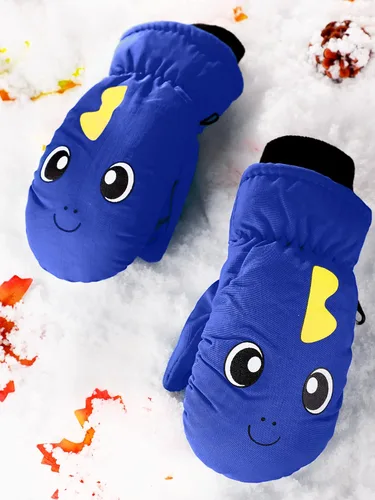Vista 7 de Guantes de esquí de invierno guantes impermeables con forro de algodón cálido para niños