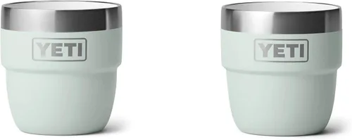 Vista 19 de YETI Rambler - Vaso apilable de 4 onzas, acero inoxidable, taza de café/espresso aislada al vacío, 2 unidades Blanco