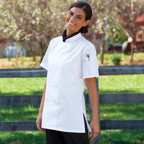 Vista 5 de Uncommon Threads Chaquetas de chef de manga corta Tahoe para mujer