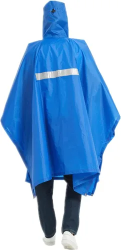Vista 7 de UNISTRENGH Poncho impermeable Ripstop con capucha versátil, impermeable, impermeable, impermeable, para senderismo, senderismo, senderismo