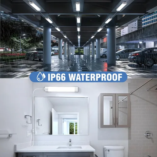 Vista 4 de Luz de Techo LED con Enchufe, Luces de Tubo LED de 5000 K con Enchufe de 16 W, Luz de Armario LED Enlazable con Interruptor de Encendido y Apagado