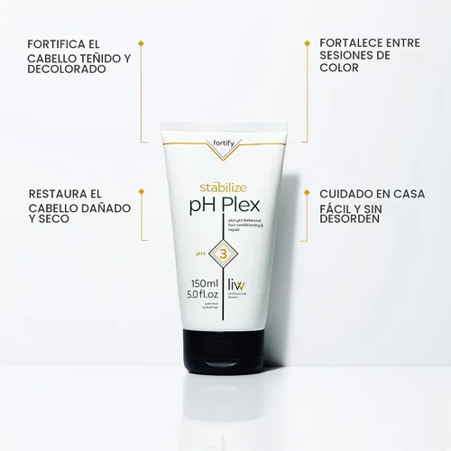 Vista 2 de Tratamiento nutritivo de mascarilla capilar pH Plex, fortalece el cabello entre la coloración y el blanqueo, resultados de calidad de salón en casa