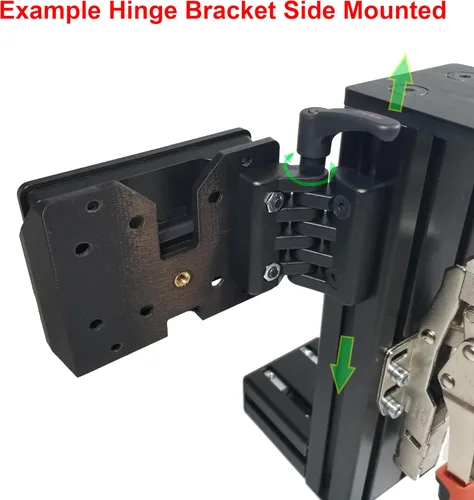 Vista 4 de Soporte de montaje universal y kit de soporte con bisagras, se adapta a la cubierta Elgato Stream de 15 teclas MK.2. Perfecto para corredores Sim