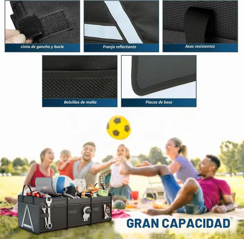 Vista 4 de K KNODEL Organizador de maletero con enfriador para automóvil y SUV Negro