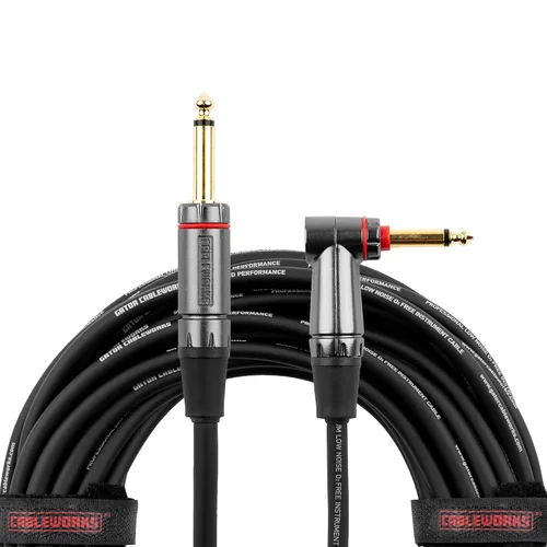 Vista 15 de Cableworks By Gator Cases Headliner Series Premium 3 pies recto a ángulo recto cable para instrumentos de guitarra (GCWH-INS-03RA)