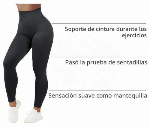 Vista 4 de Scrunch Butt Lifting Leggings for Women Compression Workout Gym Yoga Pants Negro