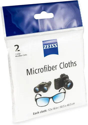 Vista 4 de ZEISS Paño de limpieza de lentes de microfibra (paquete de 2) TAMAÑO JUMBO
