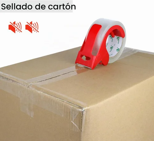 Vista 4 de BOMEI PACK Cinta de embalaje transparente silenciosa sin ruido, cinta de embalaje de servicio pesado, rollos de repuesto para sellar embalaje