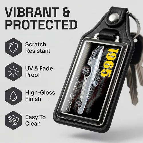 Vista 3 de Brotherhood 1965-1974 Compatible con Pontiac GTO Llavero para Hombre Llavero de Auto Resistente para Hombre y Mujer