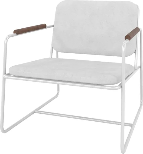 Vista 8 de Manhattan Comfort Whythe - Silla de piel sintética 2.0 con diseño de brazo de madera maciza, color negro