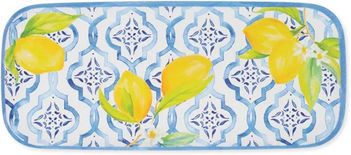 Vista 6 de UP ware Blue Rooster - Bandeja de melamina para servir, bandeja rectangular de 15 x 6.5 pulgadas, bandeja de alimentos sin BPA para entretenimiento