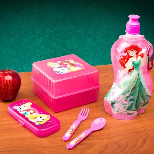 Vista 4 de Zak Designs Zak Designs - Botella de agua plegable de princesas de Disney, 15 onzas