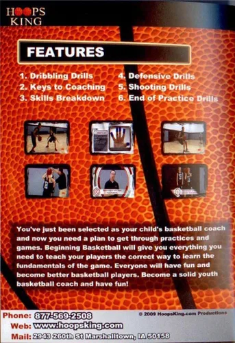 Vista 6 de HoopsKing Taladros de baloncesto para jóvenes con instrucciones (idioma español no garantizado) 4 unidades Ejecutar una gran práctica